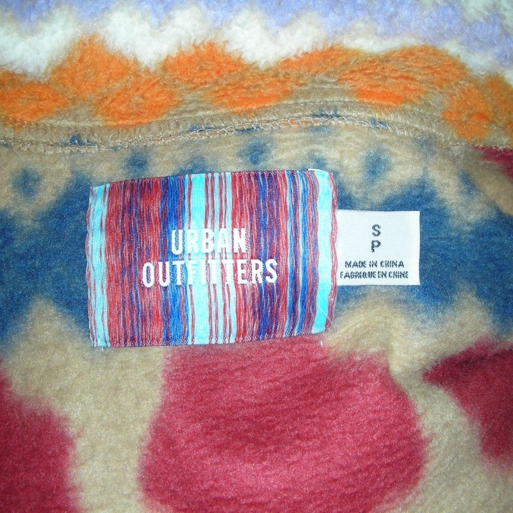 Urban Outfitters Retro Pattern Fleece Jacket S Gorpcore Y2K Outdoor Ski - Picture 6 of 7